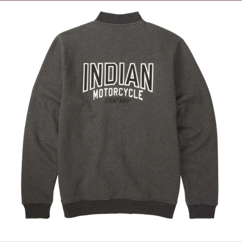 Indian Motorcycle Terrain Men's Gray Zip-Up Sweater/Sweatshirt - Picture 2 of 3